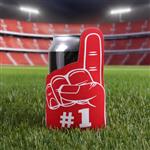DC1000F14CP Foam Finger Can Cooler With Full Color Custom Imprint